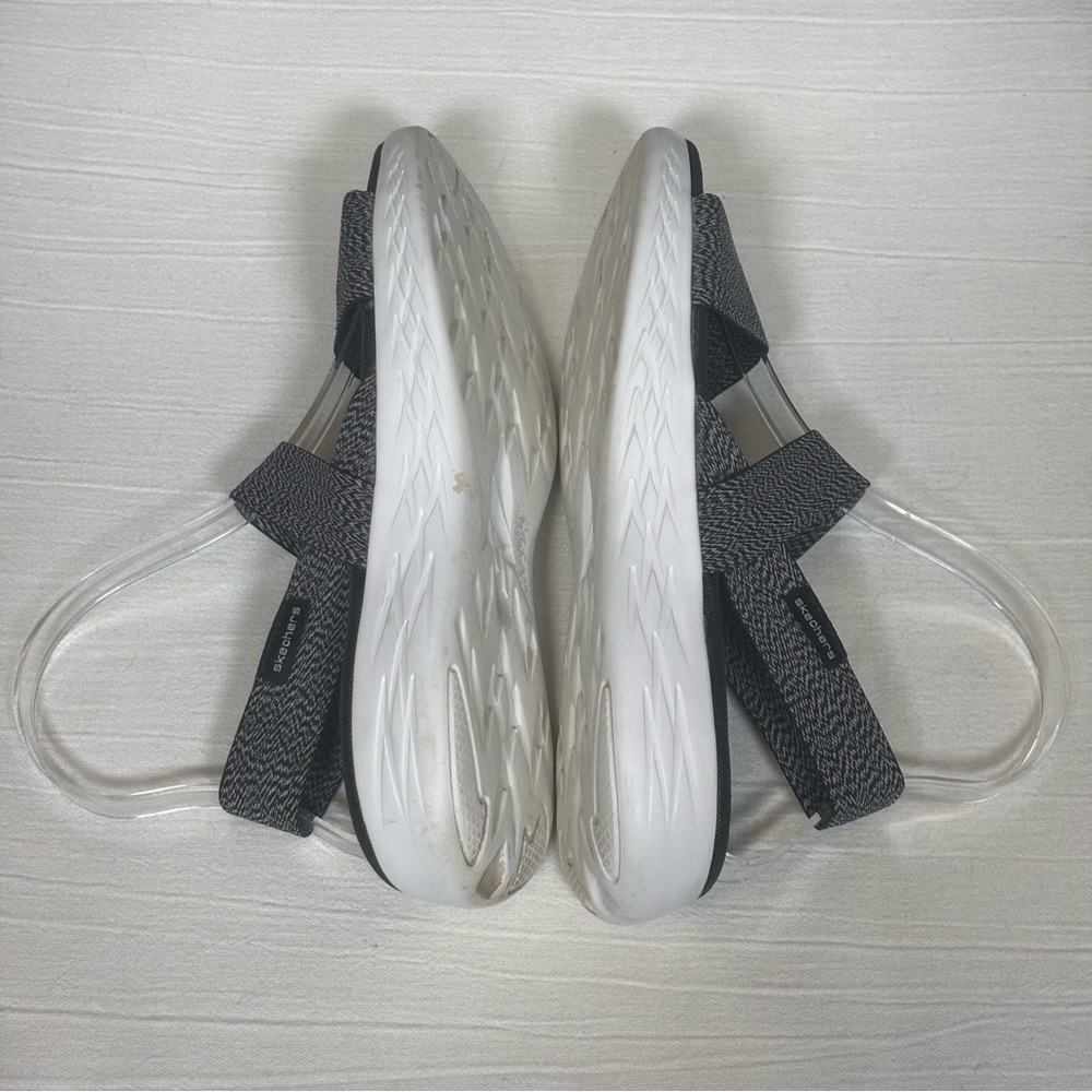 Skechers On-The-Go 600 - Ideal Goga Max Sandal-Black/White-Women Size 9 - Picture 7 of 11